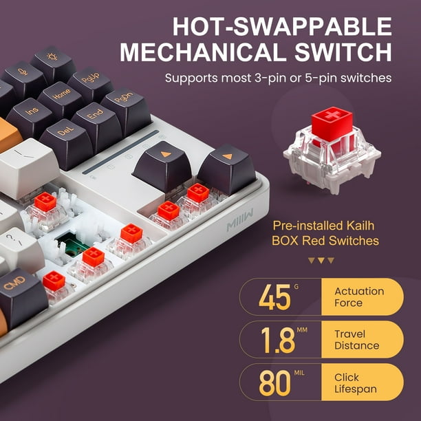 XIAOMI MIIIW Z870 87 Keys Compact Mechanical Keyboard (Kailh BOX