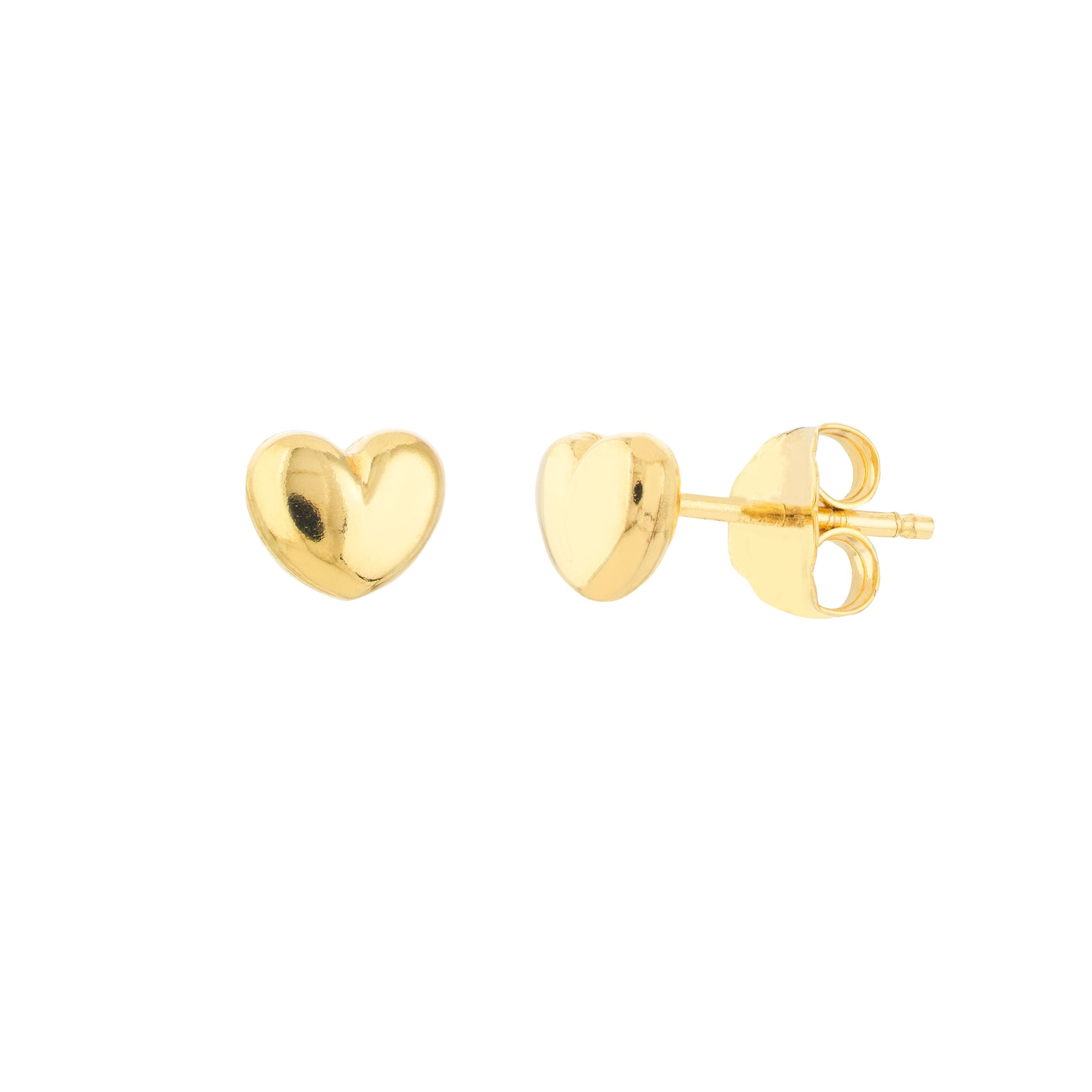 14kt Yellow Gold Puffed Heart Women's 