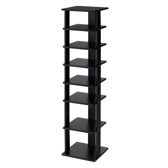 FASCK Wooden Space Saving 7-Tier Vertical Shoe Rack for Front Door, Entryway Shoe Organizer, Holds 21 Pairs, Tall Shoe Shelf for Hallway, Closet