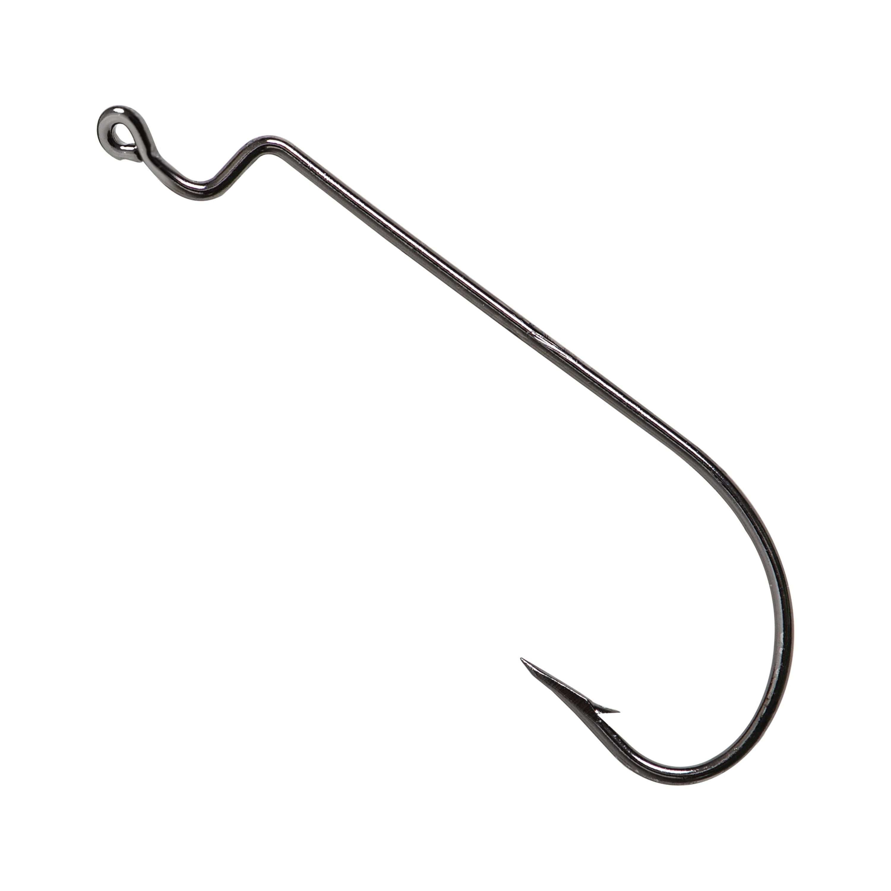Mustad Offset Sproat Worm Hook (Black Nickel) - Size: 3/0 5pc