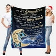thumbnail image 2 of LHSHID Customized Love Blanket to My Daughter from Mom and Dad You are My Sunshine I Love You to The Moon and Back Blanket, 2 of 5