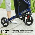 thumbnail image 3 of ZENART Foldable 3 Wheel Rollator Walker Lightweight for Seniors with 10" Wheel, Blue, 3 of 6