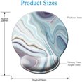 thumbnail image 2 of with Wrist Support, Ergonomic Memory Foam Wrist Support , Cute Wrist Pad with Non-Slip Rubber Base for Gaming and Working, Easy Typing & Pain Relief, Blue Golden Marble, 2 of 6