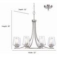 thumbnail image 2 of Millennium Lighting Inc Millennium Lighting Ashford 8 Light Modern Gold Chandelier Ceiling Fixture with Clear Glass Shades, 2 of 11