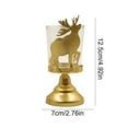 thumbnail image 4 of KOYPTL Christmas Vintage Candlestick for Wax Candles Trinkets,Gold Metal Glass Candle Holder Double-Sides Reindeer Ornaments for Fireplace Tabletop Centerpieces Christmas Winter Holiday Decoration, 4 of 6