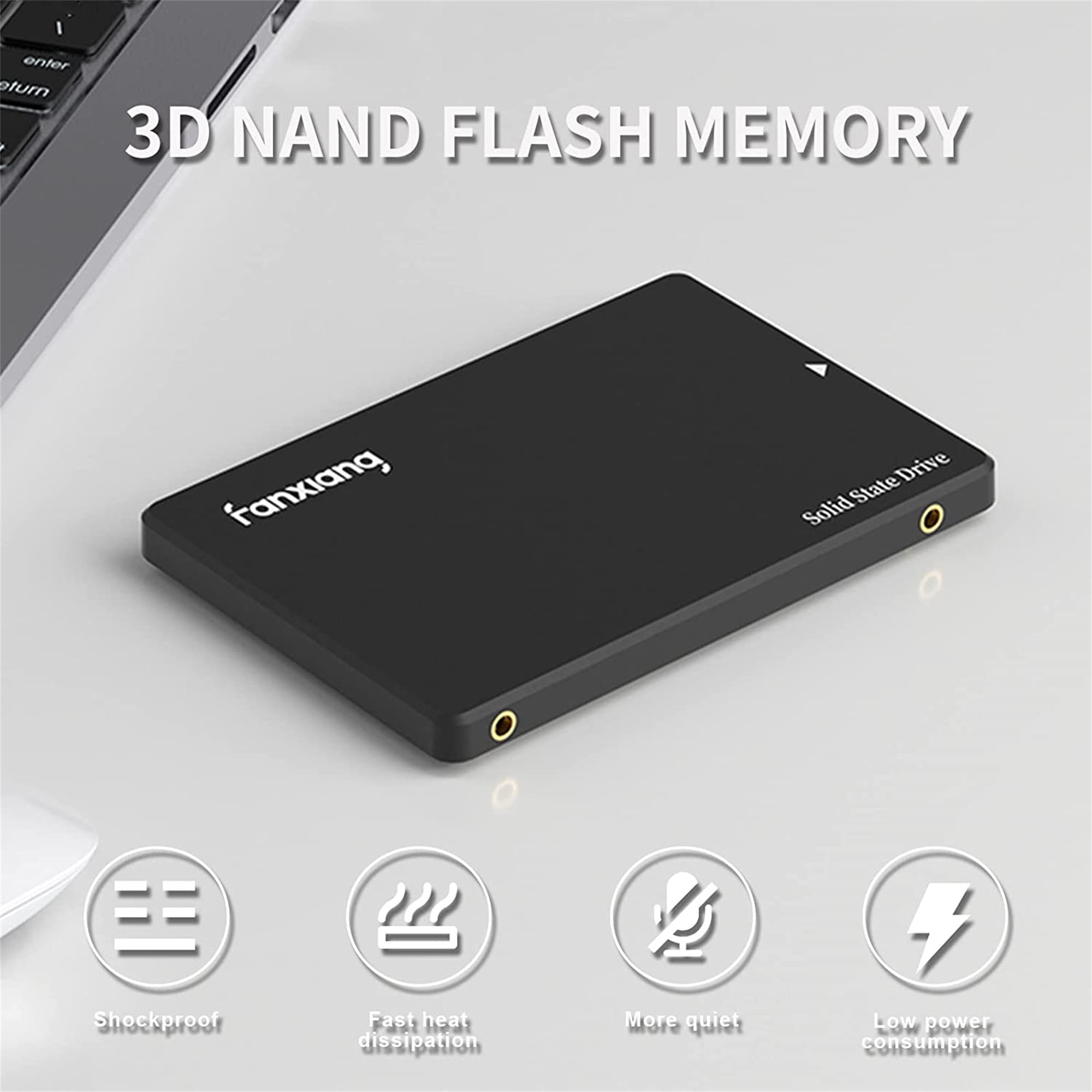 fanxiang 2TB HDD Internal Hard Disk Drive, SATA III 6Gb/s 2.5", 3D NAND, up to 550MB/s