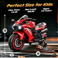 thumbnail image 4 of HNH 12V Ride on Motorcycle, Kids Motorcycle with Training Wheels, Electric Motorcycle with Music, Bluetooth, Lights, 4 of 9