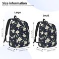 thumbnail image 2 of Bingfone Lilies Flowers Print Canvas College Laptop Backpack, Large Capacity Lightweight College Bookbag Casual Daypack-Medium, 2 of 5