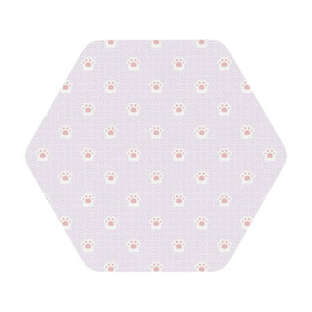 

Matuu Kawaii Cat Paw for Cup Coasters Set of 6 Leather Coasters Desk Coasters for Office Measures 4” x 4” Hexagon