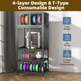 thumbnail image 3 of LUMAMIN 3D Printer Cabinet, Heavy-Duty Metal 3D Printer Enclosure with 2 Filament Storage Rack, Noise Reduction, 28.90" W x 23.20" D x 66.5" H, 3 of 9