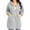 Grey, variant on Womens Longline Full Zip Long Sleeve Hoodies With Side Pockets Relaxed Fit Classic Daily Commute Cold Weather Warm Casual Pullover Tops