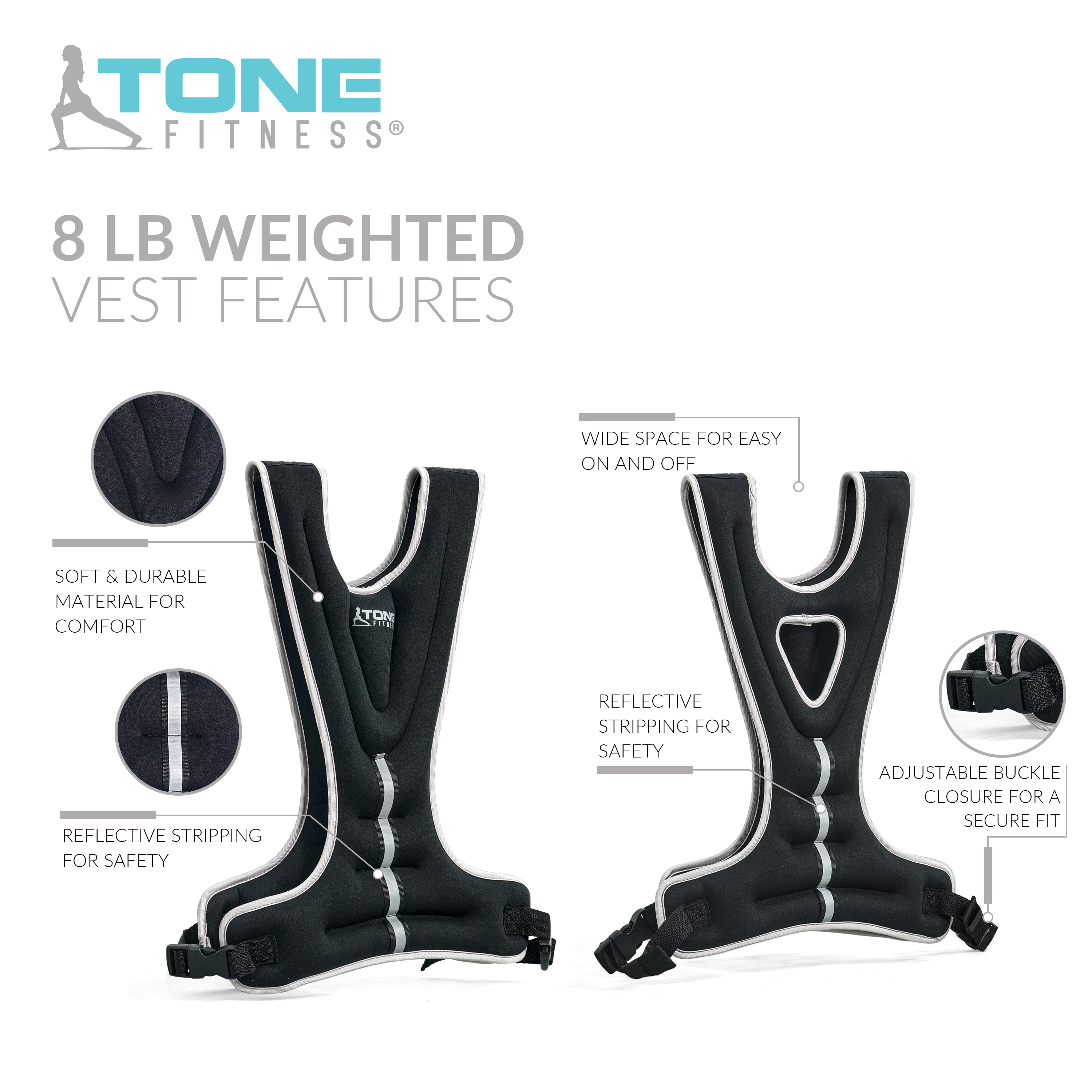 Tone Fitness 8 lb Weighted Vest photo 4