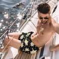 thumbnail image 2 of luoweisi Men's Beach Shorts Quick Dry Swim Trunks with Mesh Lining Christmas Snowflakes S, 2 of 5