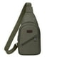 thumbnail image 2 of Mochila de Lona Multifuncional con Puerto de Carga USB y Agujero para Auriculares | Bolsa Ajustable Cruzada para Pecho para Senderismo, Viajes y Trabajo | Gran Capacidad | Unisex | 30x16x6cm | Caqui, 2 of 8