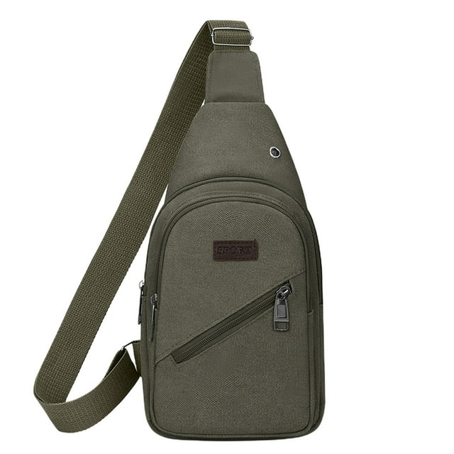 EGNMCR Sac à Bandoulière Sac à Dos Crossbody avec Trou USB avec Trou pour Écouteurs Sangle Sac à Dos Sac à Dos de Randonnée Sac Poitrine Crossbody Polyvalent Sac Poitrine