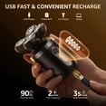 thumbnail image 4 of Arenviy Head Shavers for Bald Men, 5D Bald Head Shavers for Men Electric Razor, IPX7 Waterproof Wet/Dry Shaver with LED Display, Gifts for Men, 4 of 9
