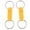 Lemon Yellow, variant on 2 Pcs Detachable Split Fob Plastic Double Ring Carabiner Keyring Outdoor Separate Removable Carabiner Key Ring