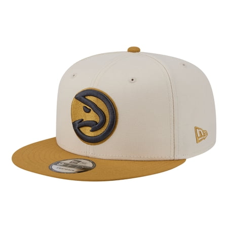 Men s New Era Cream/Tan Atlanta Hawks Two-Tone Color Pack 9FIFTY Snapback Hat