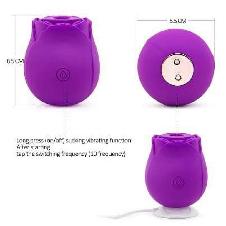 CKK Rose Toy Vibrator and Adult Sex Toys for Women Pleasure 10 Vibrating ( Purple) 