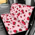 thumbnail image 4 of Pzuqiu Cute Strawberry Automobile Seat Cover Sets 4 Pcs, Front Seat Protector Carseat Rear Split Bench Cover Universal for Car Truck SUV Easy to Install, 4 of 7