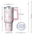 thumbnail image 2 of 1pc Bow-1 40oz Tumbler with Straw & Handle - Insulated Stainless Steel Cup | Holiday Gift for Man Women (Christmas, Valentine's, Birthday), 2 of 7