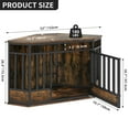 thumbnail image 6 of DWVO Corner Dog Crate Furniture,52 Inch Wooden Dog Kennel With Metal Mesh, End Table, TV stand, Indoor Dog Cage, Dog House Pet Crate For Small Medium Large Dogs, Brown, 6 of 10