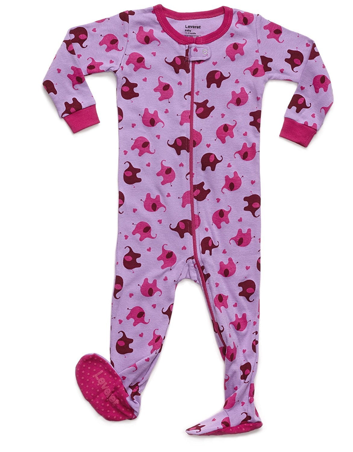 Leveret Leveret Baby Girls Footed Sleeper Pajama 100 Cotton (Size 6M