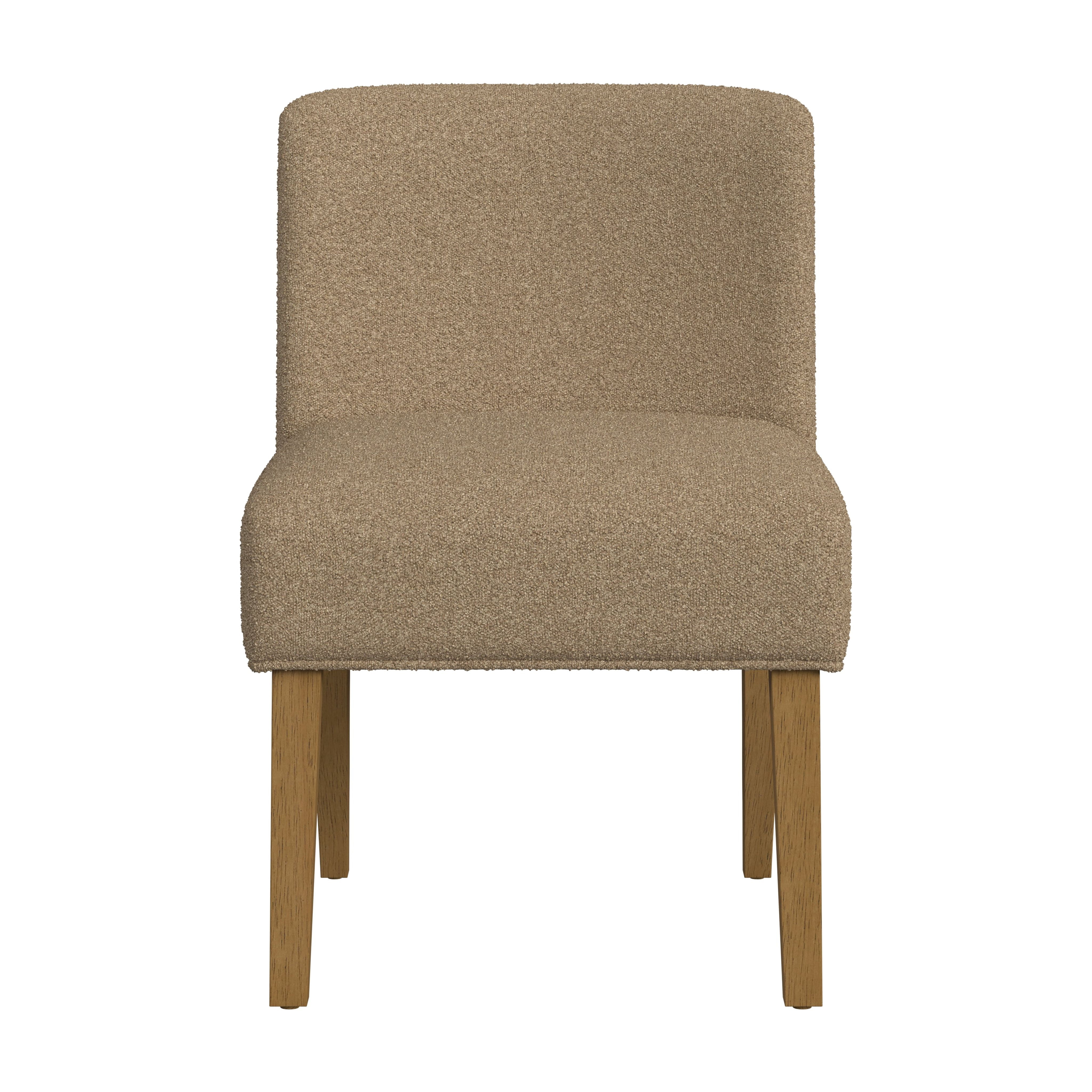 HomePop Mid-Back Upholstered Dining Chair, Brown Boucle