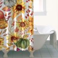 thumbnail image 4 of Fall Pumpkins Sunflowers Pattern Shower Curtain 36"x72" ,Bathroom Decorative Shower Curtains Set with 12 Hooks,Modern Waterproof Washable Shower Curtain, 4 of 6
