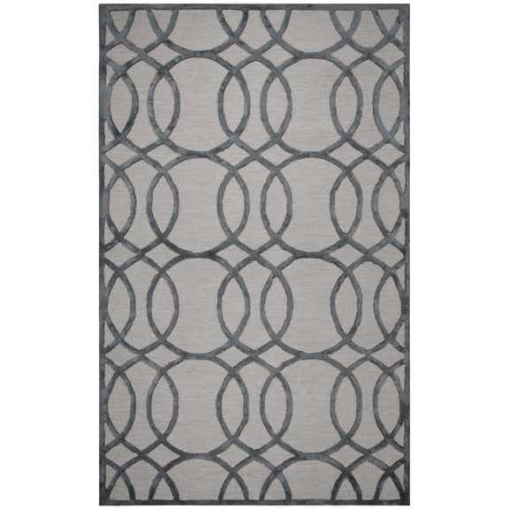 Rizzy Rugs Monroe Area Rug ME317A Cream Rings Loops 5' x 8' Rectangle