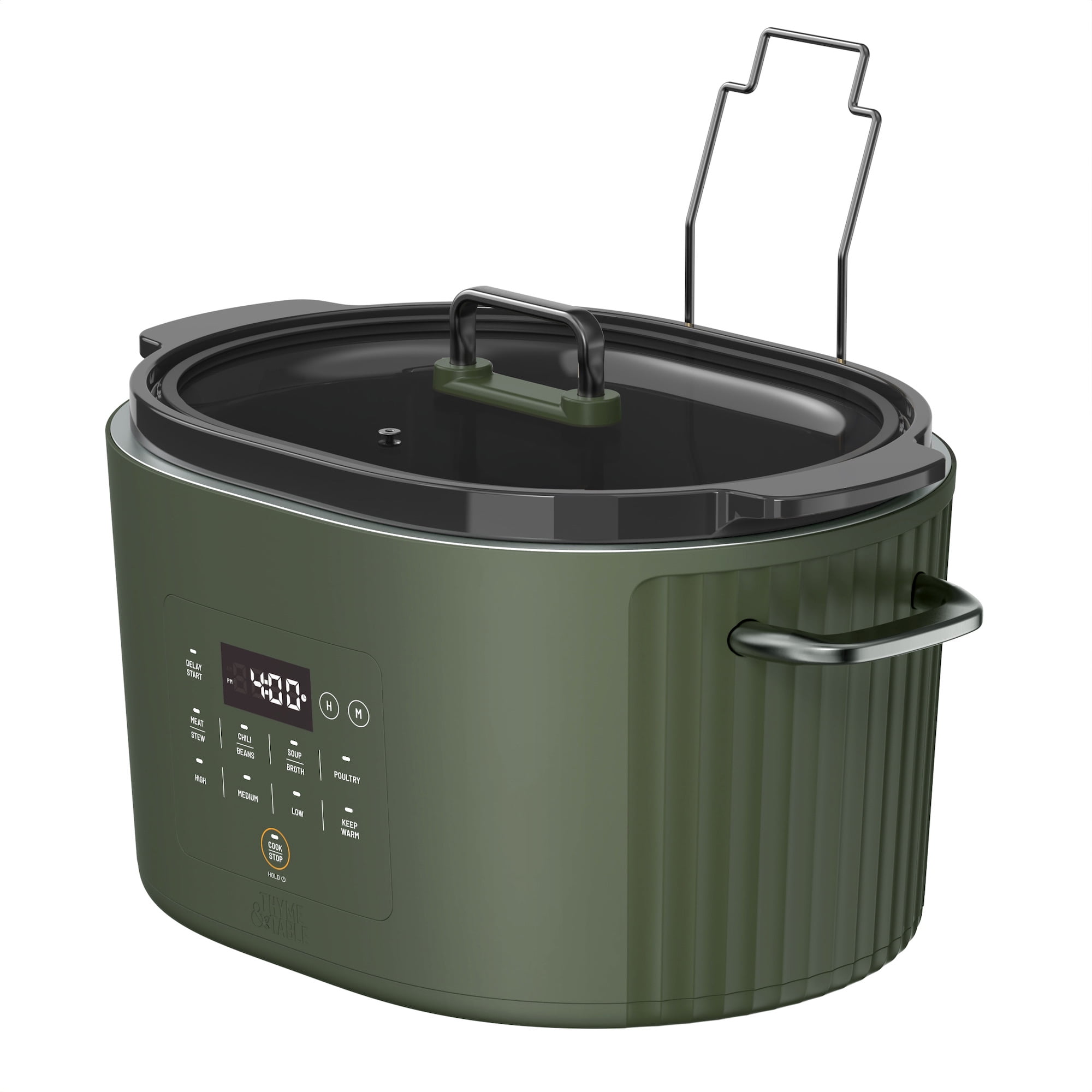 Thyme & Table 6QT Programmable Slow Cooker, Dusty Moss