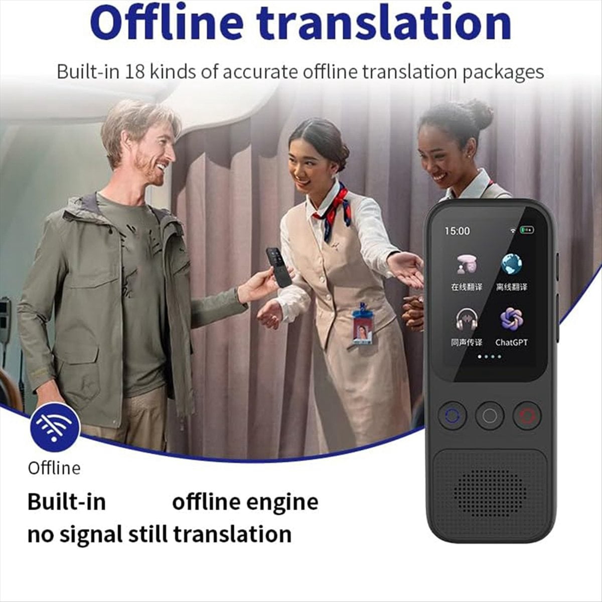 Language Translator Device, Instant Offline Language Translator Device Support 138 Languages, Voice Translator Offline
