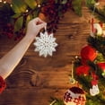 thumbnail image 5 of Glitter Snowflake Christmas Ornaments - Sparkling Snowflakes for Xmas Tree Decor, Winter Wonderland Party Supplies, Holiday Home Decorations for Indoor Outdoor Seasonal Festive Display, 5 of 6