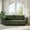 Retro Green, variant on Retro Blue Chenille Sofa 3-Seater with Wide Arms and Tufted Seat Comfortable Couch for Living Room Featuring Stainless Steel Legs