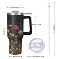 thumbnail image 2 of OBREWU Pioneer Flower Tumbler with Handle and Lid,40oz Pioneer Flower Double Wall Vacuum Insulated Tumbler,Pioneer Flower Cups Gift for Women and Men, 2 of 7