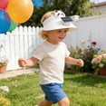 thumbnail image 6 of MMJ Sun Visor Hat with Solar Fan Cute Cartoon Adjustable Sun Protection for Outdoor Activities 10.24in, 6 of 6