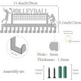 thumbnail image 2 of Volleyball Medal Holder Medal Hanger Display Rack Sports Hanging Athlete Awards Iron Small Wall Mount Decor with 14 Hooks for Competition Ribbon Lanyard Medals Medalist Silver 11.4x5.1Inch, 2 of 7