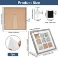 thumbnail image 5 of Square Wood Photo Frame Stand Black Picture Frame Display for Hold 16 Photos Multi Photo Frame Display with Clear Window, 5 of 9