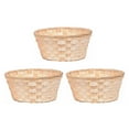 thumbnail image 1 of SHISUYAN 3Pcs Woven Bamboo Baskets Practical Round Basket Storage Container, 1 of 6