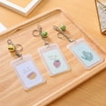 thumbnail image 2 of Card Holder Casual Tiny Bell Anti-magnetic Transparent Cartoon Unisex ID Card Key Chain Case Bag for Student, 2 of 8