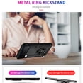 thumbnail image 3 of Compatible with Samsung Galaxy Z Flip 3 Case Built-in 360 Ring Holder Kickstand, Extreme Protection Military Armor Magnetic Car Dual Layer Protective Heavy Duty Phone Cover,Black, 3 of 8