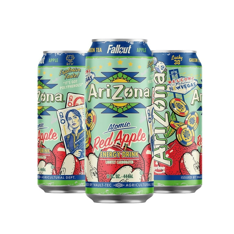AriZona x Fallout Red Apple Green Tea Energy Drink 15 fl oz