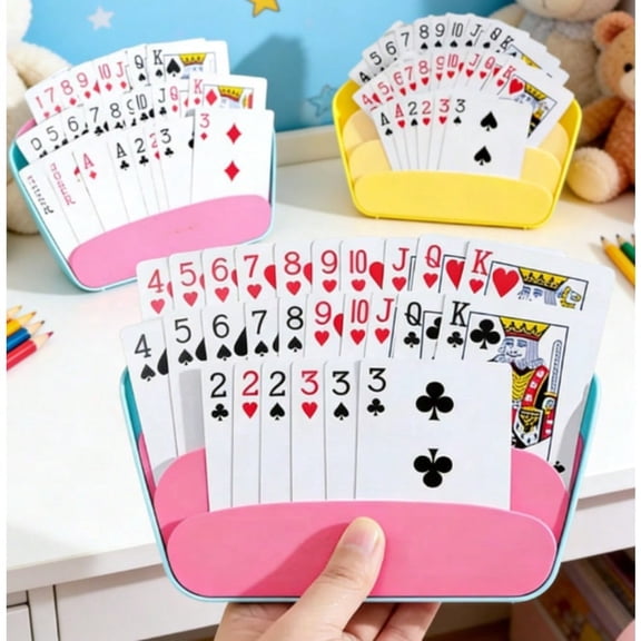 Single Handed Card Holder Accessory With Non Slip Base Durable Hands Free Playing Cards Support Stand For Game Nights Poker