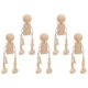 thumbnail image 3 of 6pcs Cartoon Figure Wooden Toys Unfinished Wooden Dolls Craft DIY Crafts Making Playthings, 3 of 3