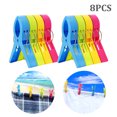 thumbnail image 4 of Tripumer 12 Pack Towel Clips Plastic Clothes Pegs Beach Chair Towel Clips Hanging Clip Clamps Large Size Multipurpose Clips for Home and Travel, 4 of 7