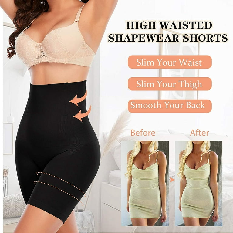 Tummy Control Shapewear Shorts For Women, High Waisted Body Shaper