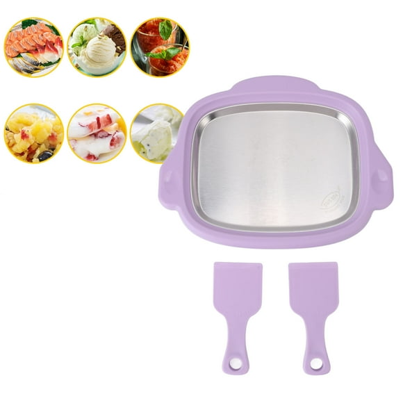 Ice Cream Maker, Fried Ice Cream Roll Machine, 304 Stainless Steel Rolled Ice Cream Maker with 2 Shovels for Home