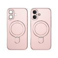 thumbnail image 6 of Feishell Fit for iPhone 16 Plus Magnetic Case Compatible with Magsafe,Shockproof Slim Invisible Ring Holder Kickstand Support Car Mount Camera Lens Film Protection Phone Case,Pink, 6 of 7