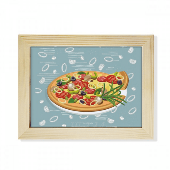 Onion Pizza Italy Tomato Foods Desktop Photo Frame Picture Art Decoration Painting 6x8 inch