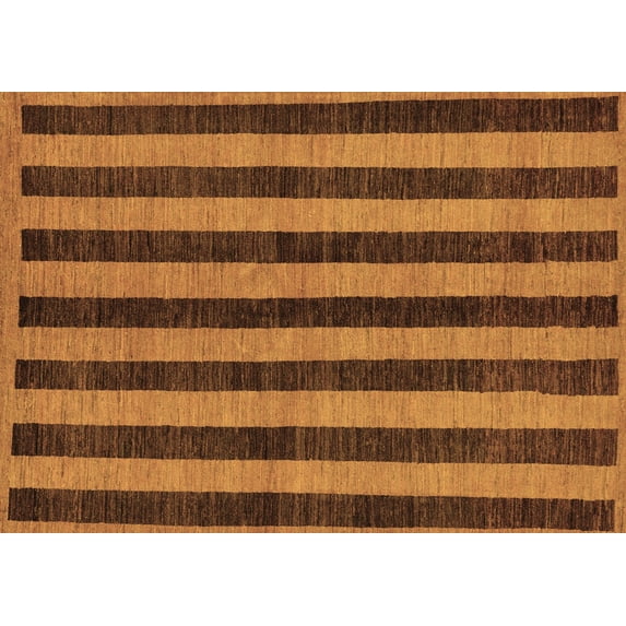 Ahgly Company Indoor Rectangle Abstract Brown Modern Area Rugs, 2' x 4'